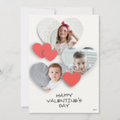 Trendy Cool Heart Photo Collage Wenskaart Feestdagenkaart (Voorkant)