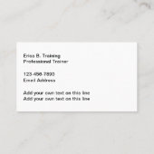 Trendy Cool hondentrainer Moderne Visitekaartjes (Achterkant)