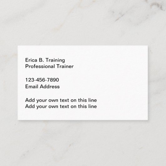 Trendy Cool hondentrainer Moderne Visitekaartjes (Achterkant)