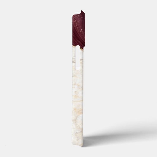 Trendy Cool Marble, Burgundy Gold Case-Mate iPhone Case (Achterkant / Rechts)