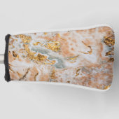 Trendy Cool Marble Gold Touch Golfheadcover (Voorkant)