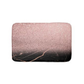 Trendy Cool Marble Stone, Roos Gold Glitter Badmat (Voorkant)
