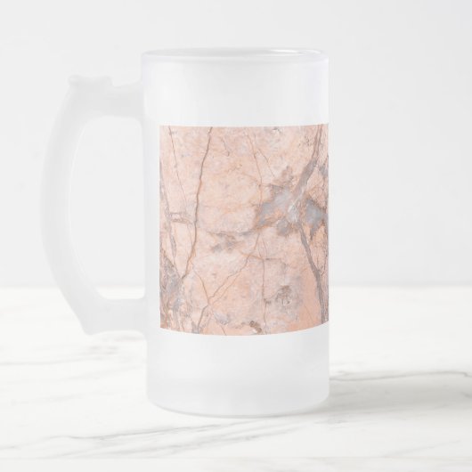 Trendy Cool Marble Stone Texture Matglas Bierpul (Links)
