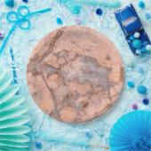 Trendy Cool Marble Stone Texture Papieren Bordje (Feest)