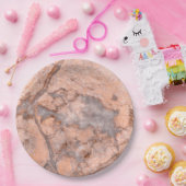 Trendy Cool Marble Stone Texture Papieren Bordje (Feest)