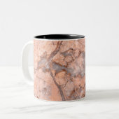 Trendy Cool Marble Stone Texture Tweekleurige Koffiemok (Voorkant links)