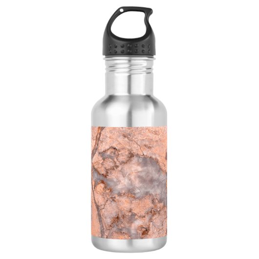 Trendy Cool Marble Stone Texture Waterfles (Voorkant)