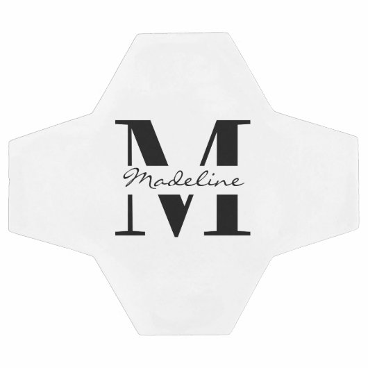 Trendy Cool Monogram Aangepaste naam Sporty Voetbal (Enkel)