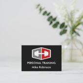 Trendy Cool Personal Trainer Fitness Visitekaartje (Staand voorkant)