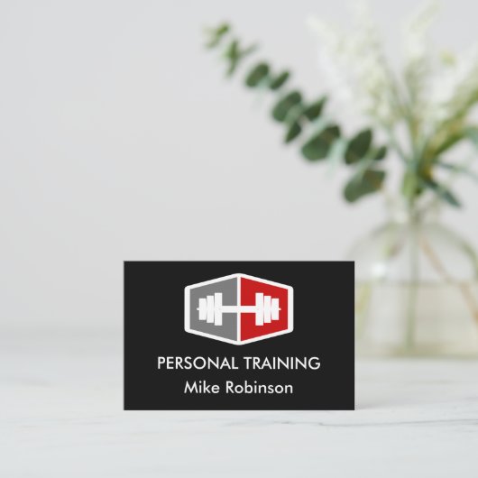 Trendy Cool Personal Trainer Fitness Visitekaartje (Staand voorkant)