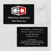 Trendy Cool Personal Trainer Fitness Visitekaartje (Voorkant / Achterkant)