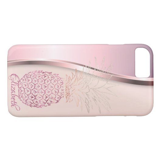 Trendy Cool Pineapple - Gepersonaliseerd Case-Mate iPhone Case (Achterkant (Horizontaal))