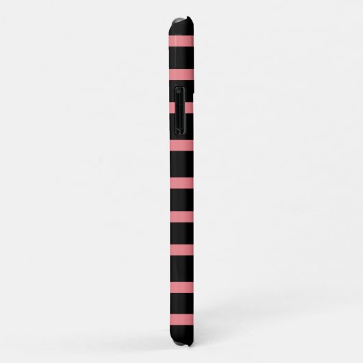 Trendy Cool Pink Pink Stripe Black Case-Mate iPhone Case (Achterkant/rechts)