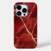 Trendy Cool Red Marble Case-Mate iPhone Case (Achterkant)