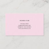 Trendy Cool Roos BEDRUKT Kraft papier hart Beauty Visitekaartje (Achterkant)