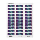 Trendy Cool Sparkly New Nebula Design Etiket (Full Sheet)