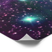 Trendy Cool Sparkly New Nebula Design Poster (Hoek)