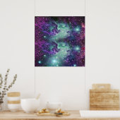 Trendy Cool Sparkly New Nebula Design Poster (Keuken)