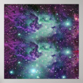 Trendy Cool Sparkly New Nebula Design Poster (Voorkant)