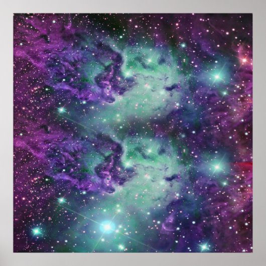 Trendy Cool Sparkly New Nebula Design Poster (Voorkant)