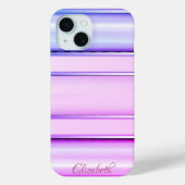 Trendy Cool Striped Paarse Case-Mate iPhone Case (Achterkant)