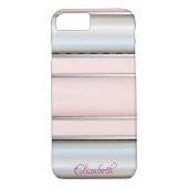 Trendy Cool Striped Silver - Gepersonaliseerd Case-Mate iPhone Case (Achterkant)