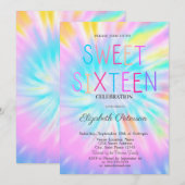 Trendy Cool Tie Dye Kleurrijk Zoet 16 Kaart (Voorkant / Achterkant)