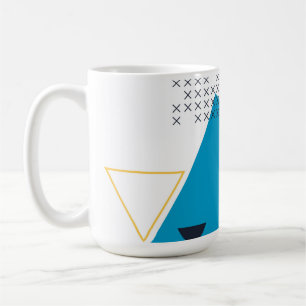 Trendy, cool, urban geometric Memphis illustratie Koffiemok