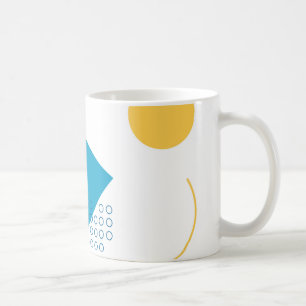 Trendy, cool, urban geometric Memphis illustratie Koffiemok