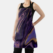 Trendy Cool Violet Gold Marble Pattern Schort (Insitu)