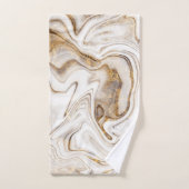 Trendy Cool White Gold Marble Bad Handdoek (Handdoek)