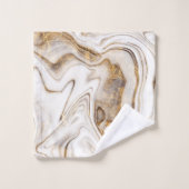 Trendy Cool White Gold Marble Bad Handdoek (Wasdoekje)