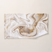 Trendy Cool White Gold Marble Bad Handdoek (Handdoek)