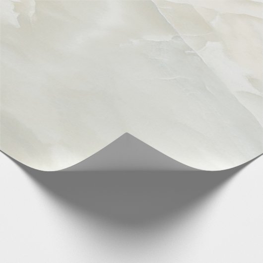 Trendy Cool White Marble Pattern Texture Cadeaupapier (Hoek)