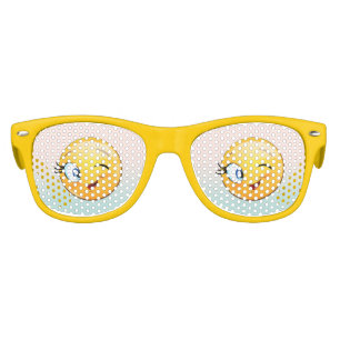 Trendy Cool Winking Face E moji Kinder Zonnebril