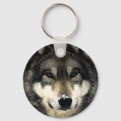 Trendy Cool Wolf Portrait Sleutelhanger (Voorkant)