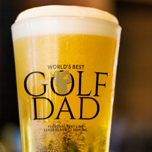 Trendy Cool "WORLD'S BEST GOLF DAD" Gouden Pint Glas