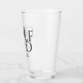 Trendy Cool "WORLD'S BEST GOLF DAD" Navy Blue Pint Glas (Links)