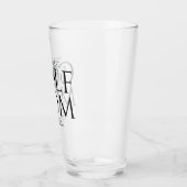 Trendy Cool "WORLD'S BEST GOLF MOM" Navy Blue Pint Glas (Links)