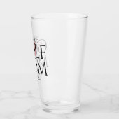 Trendy Cool "WORLD'S BEST GOLF MOM" Red Pint Glas (Links)