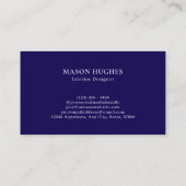 Trendy Coole Chic Monogram Visitekaartje (Achterkant)