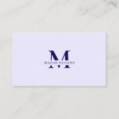 Trendy Coole Chic Monogram Visitekaartje (Voorkant)