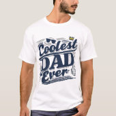 Trendy Coolest Dad Ever - Crowned Thumbs Up T-shirt (Voorkant)