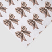 Trendy Coquette Bow Pattern Mocha Brown Tissuepapier (Detail)