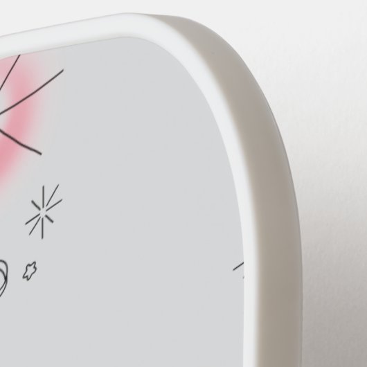 Trendy Coquette Roze Monogrammed Pickleball Paddle (Links Detail)