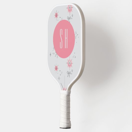 Trendy Coquette Roze Monogrammed Pickleball Paddle (Links)