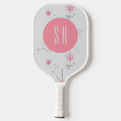 Trendy Coquette Roze Monogrammed Pickleball Paddle (Achterkant)