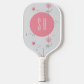 Trendy Coquette Roze Monogrammed Pickleball Paddle (Voorkant)
