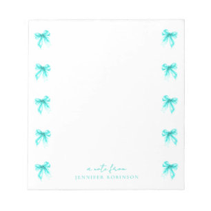 Trendy Coquette Strikken Turquoise m/ Naam Notitieblok