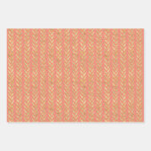 Trendy Coral en Gold Pattern Inpakpapier Vel (Voorkant 3)